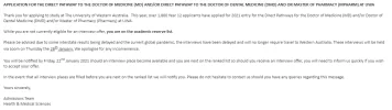 [MedStudentsOnline.com.au] 2021 Entry Interview Invite DATA COLLECTION
