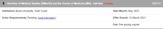 [MedStudentsOnline.com.au] Bond Medicine: General Discussion
