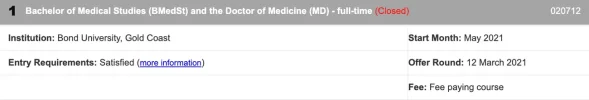 [MedStudentsOnline.com.au] Bond Medicine: General Discussion